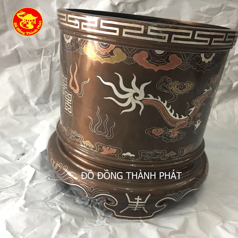 Bát Hương đồng khảm ngũ sắc cao cấp