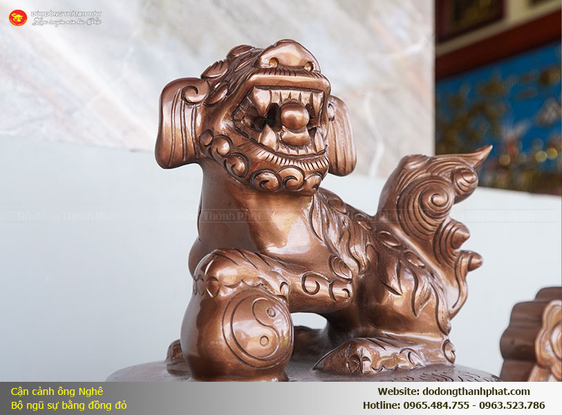 Thông số kỹ thuật đỉnh đồng Song Long 67cm đồng đỏ nặng 15 đến 20kg