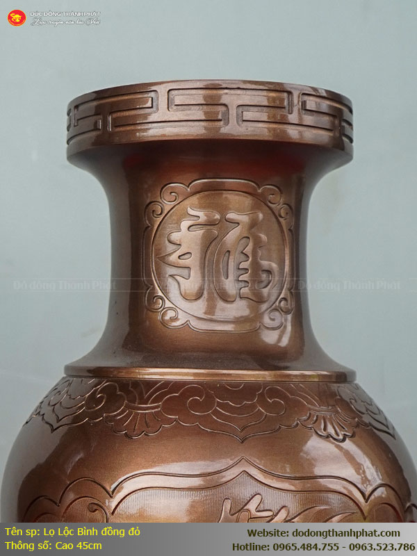 Độ dày và chất lượng đồng đỏ nguyên chất dùng đúc lọ hoa tại Thành Phát