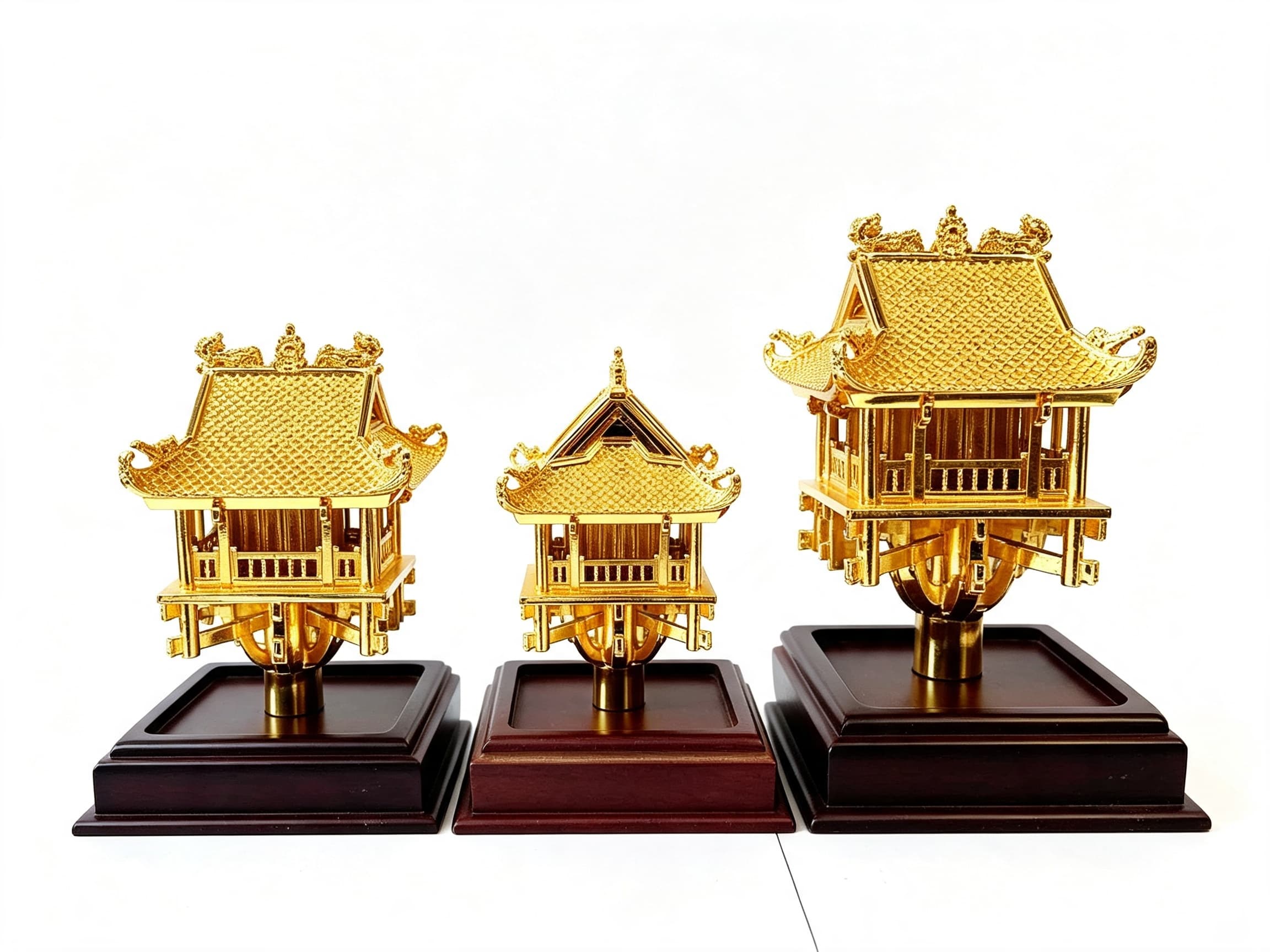 Mô hình Chùa Một Cột — sự hài hòa giữa trụ vững chãi và mái bao che, tượng trưng cho âm dương cân bằng, bình yên và phát triển