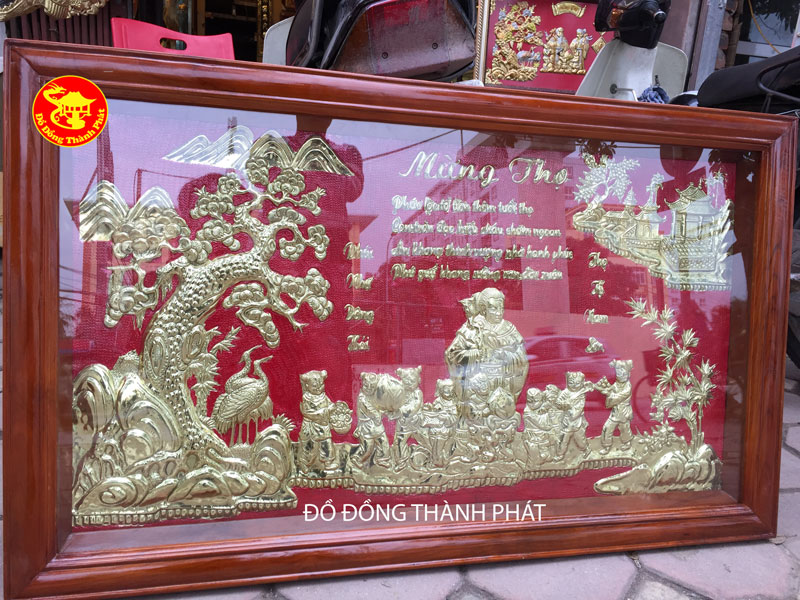 Tranh Đồng Mừng Thọ Cụ Bà| Địa Chỉ Bán Tranh Đồng Tại Hà Nội, Đà Nẵng