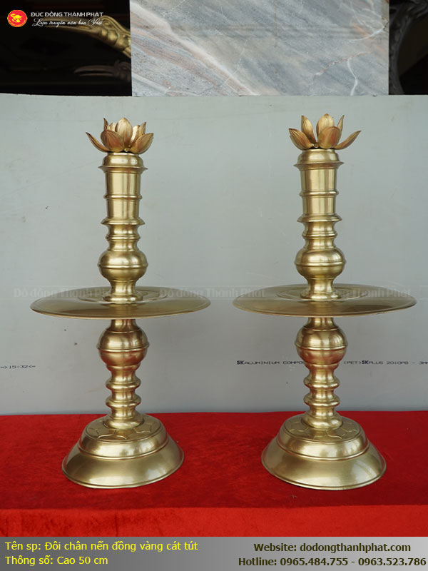 Bộ ngũ sự bằng đồng cát tút Song Long chầu Nguyệt cao 67 cm