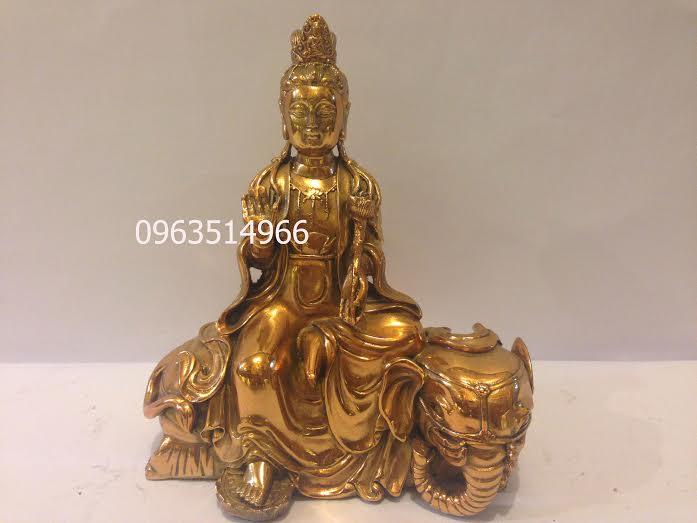 Bộ tượng phật bằng đồng Văn Thù + Phổ Hiền Bồ Tát