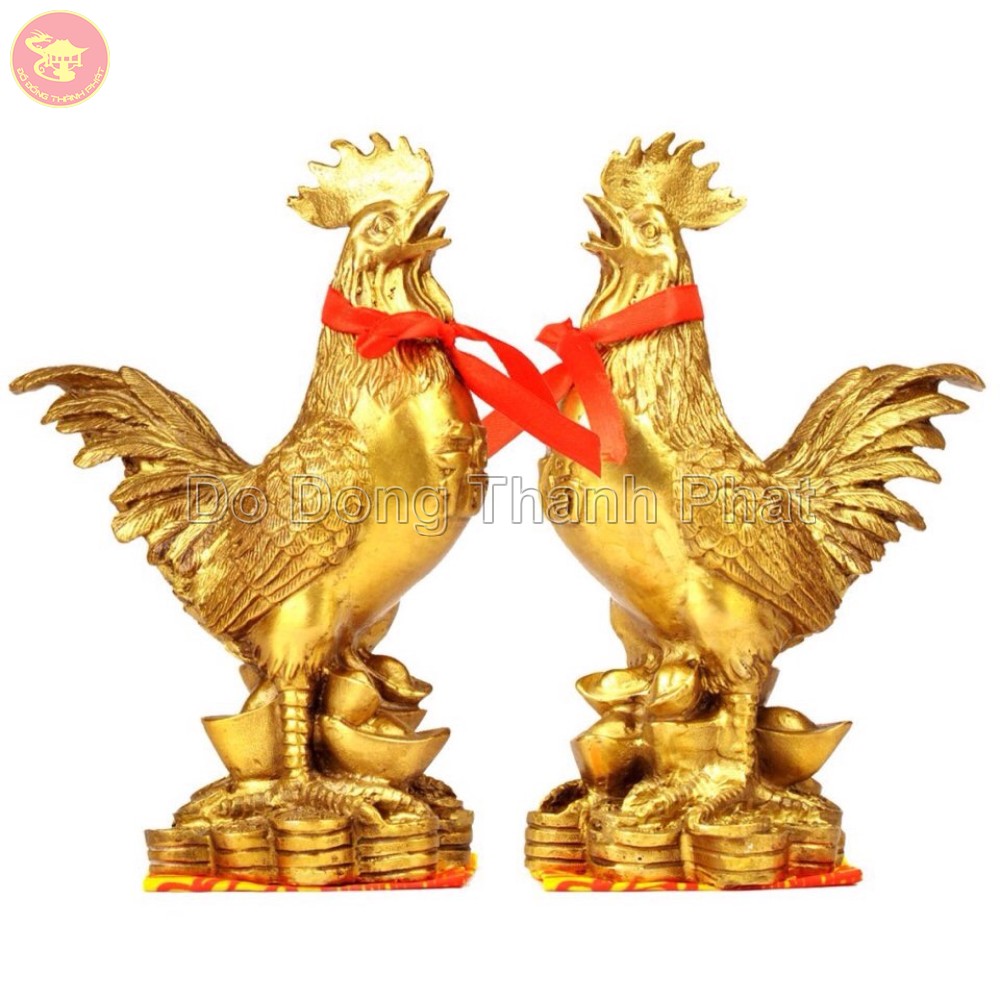 Quà tặng bằng đồng linh vật gà phong thuỷ