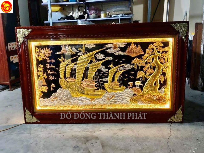 tranh đồng Thuận Buồm Xuôi Gió