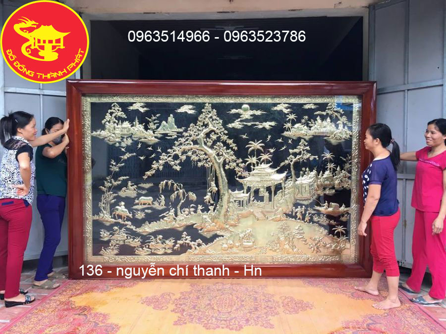 tranh đồng quê bằng đồng khổ lớn
