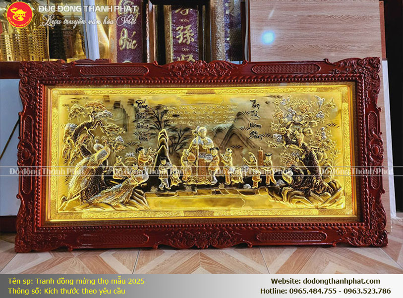 Tranh mừng thọ cụ bà mẫu mới 2025