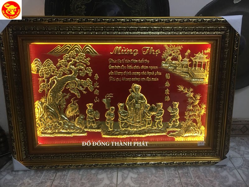 Tranh mừng thọ cụ bà mẫu mới 2025