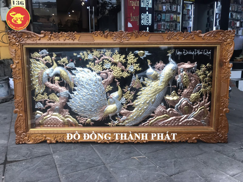 Tranh đồng khảm tam khí Phú Quý Ngọc Đường hàng thửa
