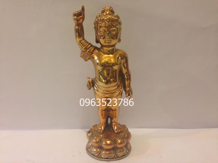 Tượng Đức Phật Đản Sanh bằng đồng