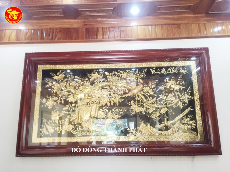 tranh vinh hoa phú quý dát vàng 9999