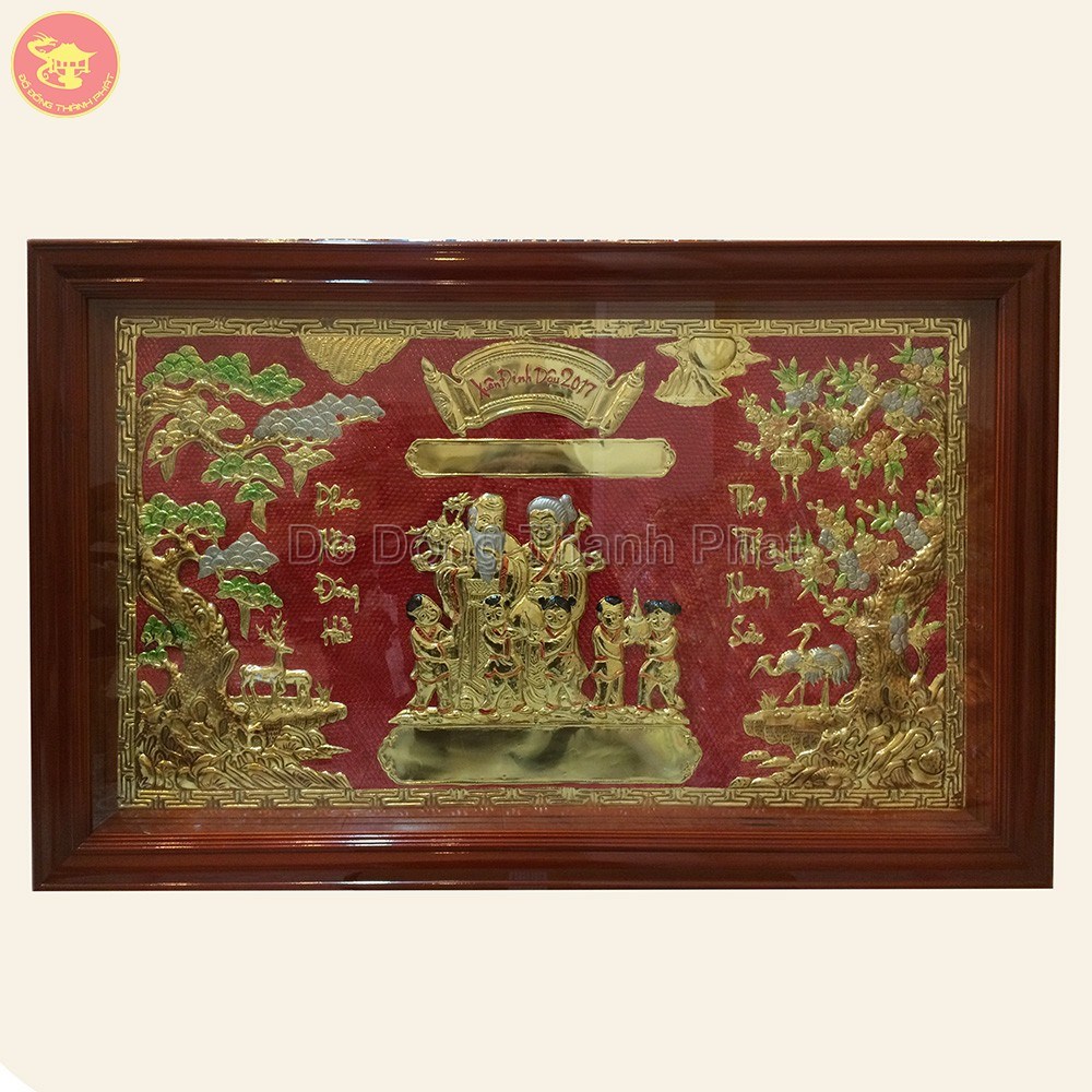 Tranh đồng mừng thọ Song Cụ mừng Xuân Giáp Thìn 2024