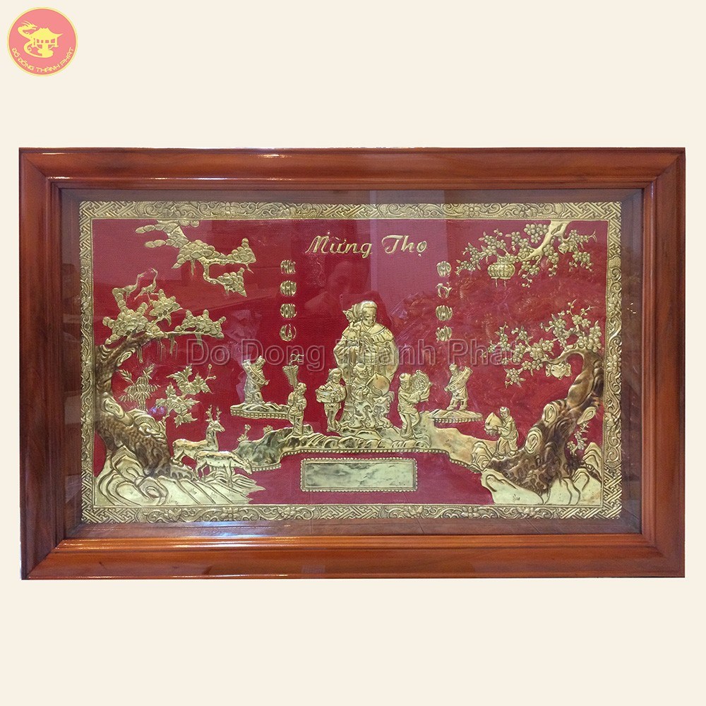 Tranh đồng mừng thọ Bà mừng Xuân Giáp Thìn 2024