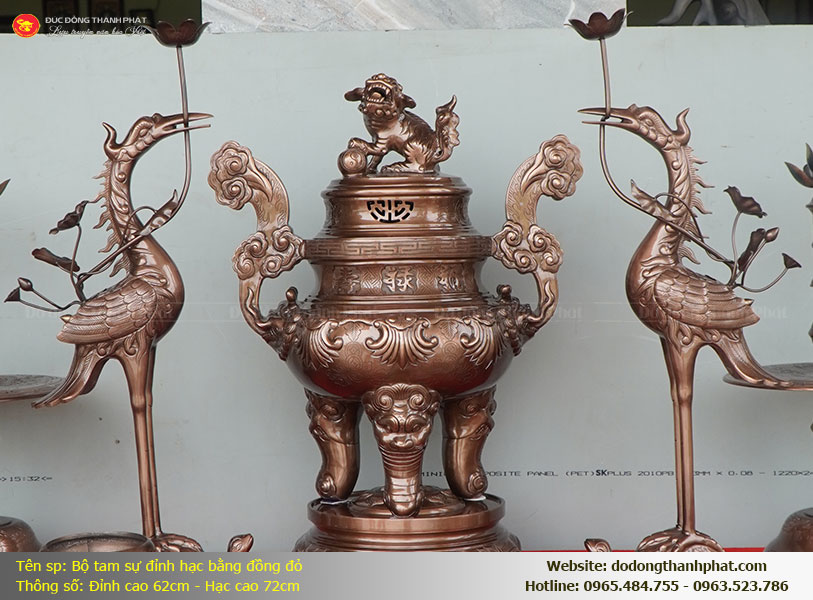 Bộ Tam Sự Hạc Hoa Sòi Đồng Đỏ Mộc – Tuyệt Tác Tâm Linh Truyền Đời
