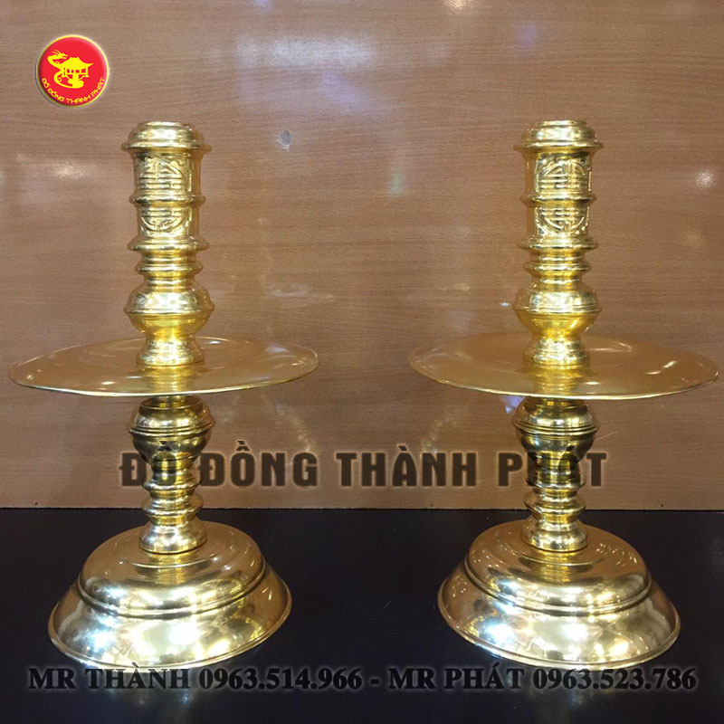 Chân nến đồng thờ cúng