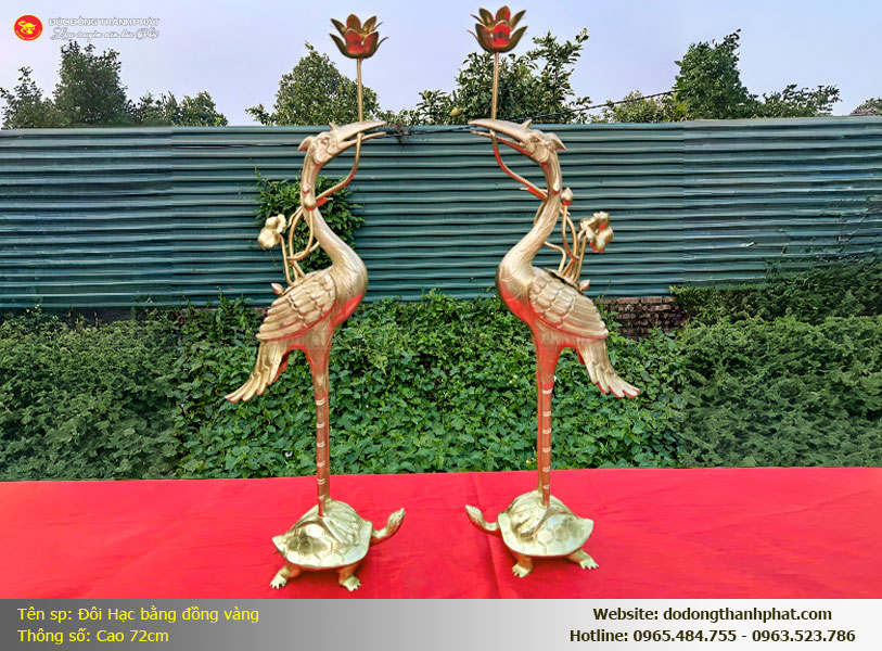 Đôi Hạc Đồng cao 72cm - Biểu Tượng Trường Thọ
