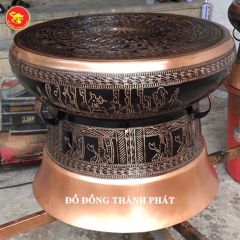 Mô hình Trống Đồng Đông Sơn bằng đồng đỏ