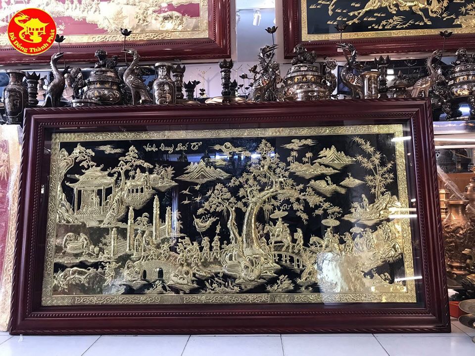 Tranh Vinh Quy Bái Tổ Treo Phòng Thờ Nhà Thờ Họ Đẹp Dài 1,97 m Rộng 1,07 M