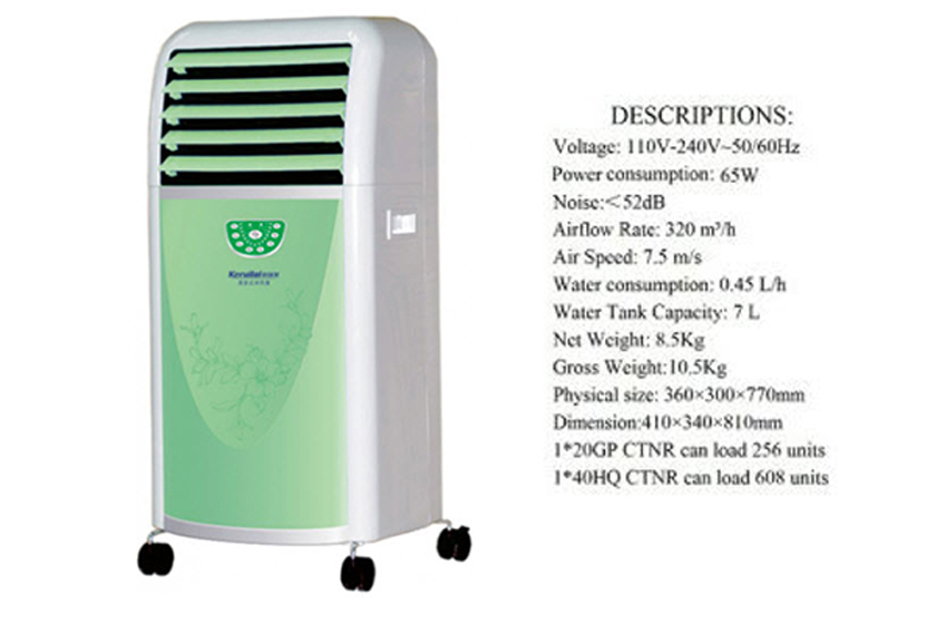 Quạt làm mát bằng hơi nước Keruilai Model LG 03 12 và tính năng khác biệt