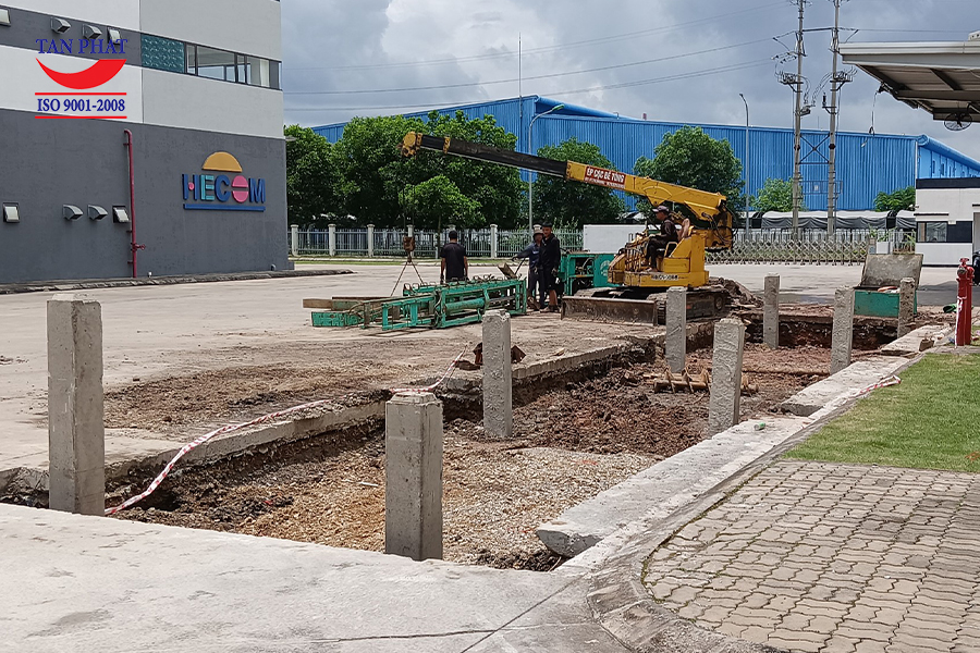 Lắp đặt cân 100 tấn 18x3m lắp tại KCN Deep C Hải Phòng II