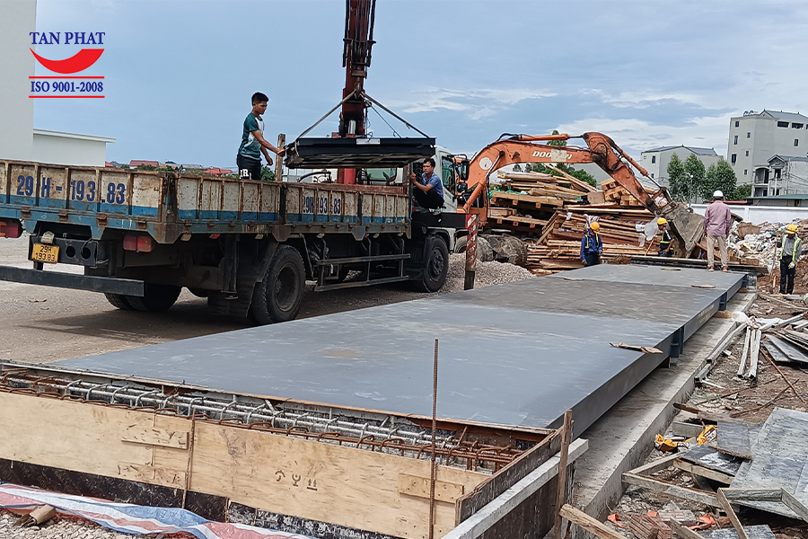 Cân điện tử 80 tấn 18x3m lắp tại KCN Việt Hàn, Bắc Giang