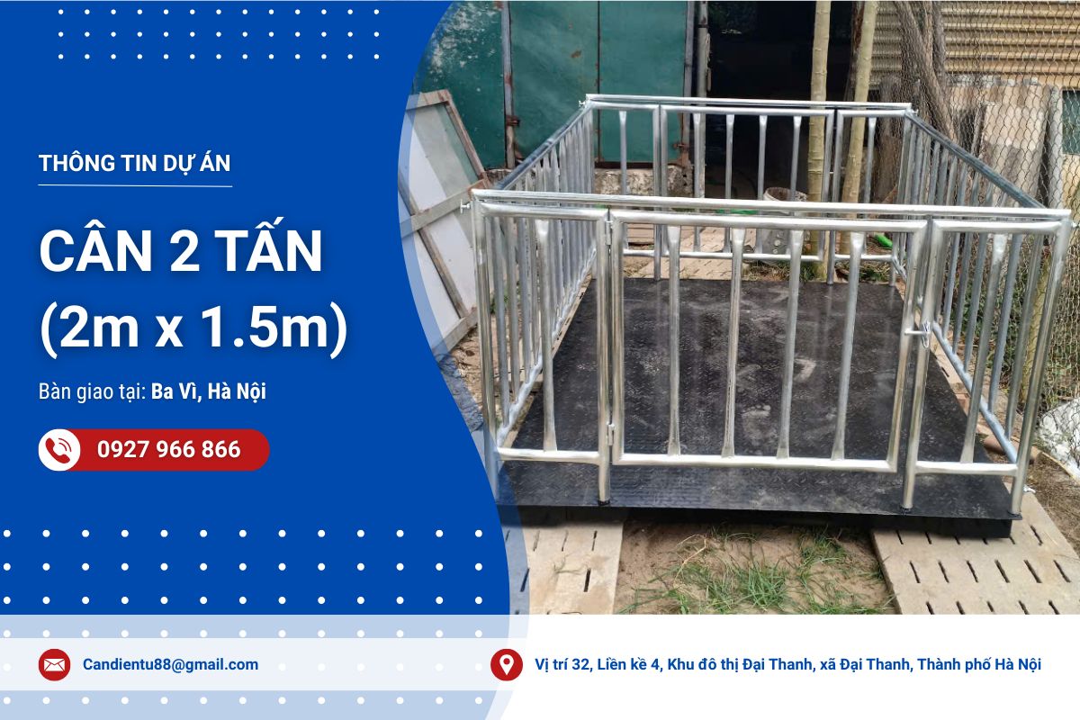 Bàn giao cân động vật chất lượng cao tại Ba Vì, Hà Nội