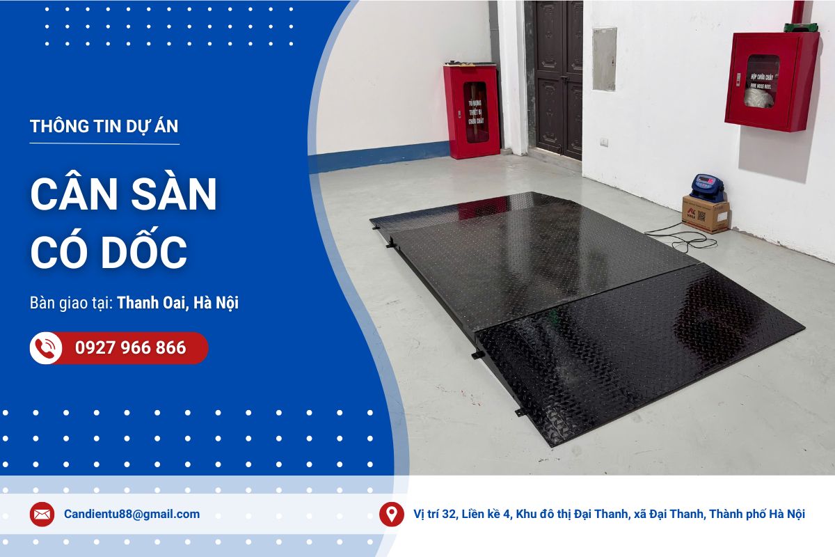 Bàn giao cân sàn có dốc lên xuống tại Thanh Oai, Hà Nội