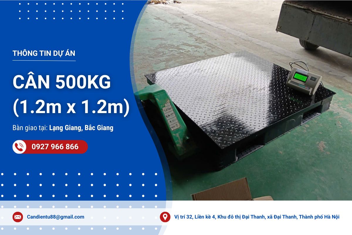 Hoàn thiện bàn giao cân sàn điện tử tại Bắc Giang