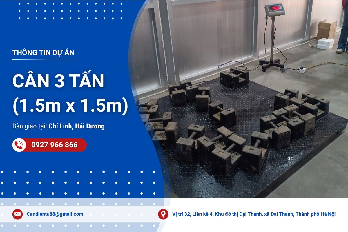 Hoàn thiện bàn giao cân sàn điện tử tại Hải Dương