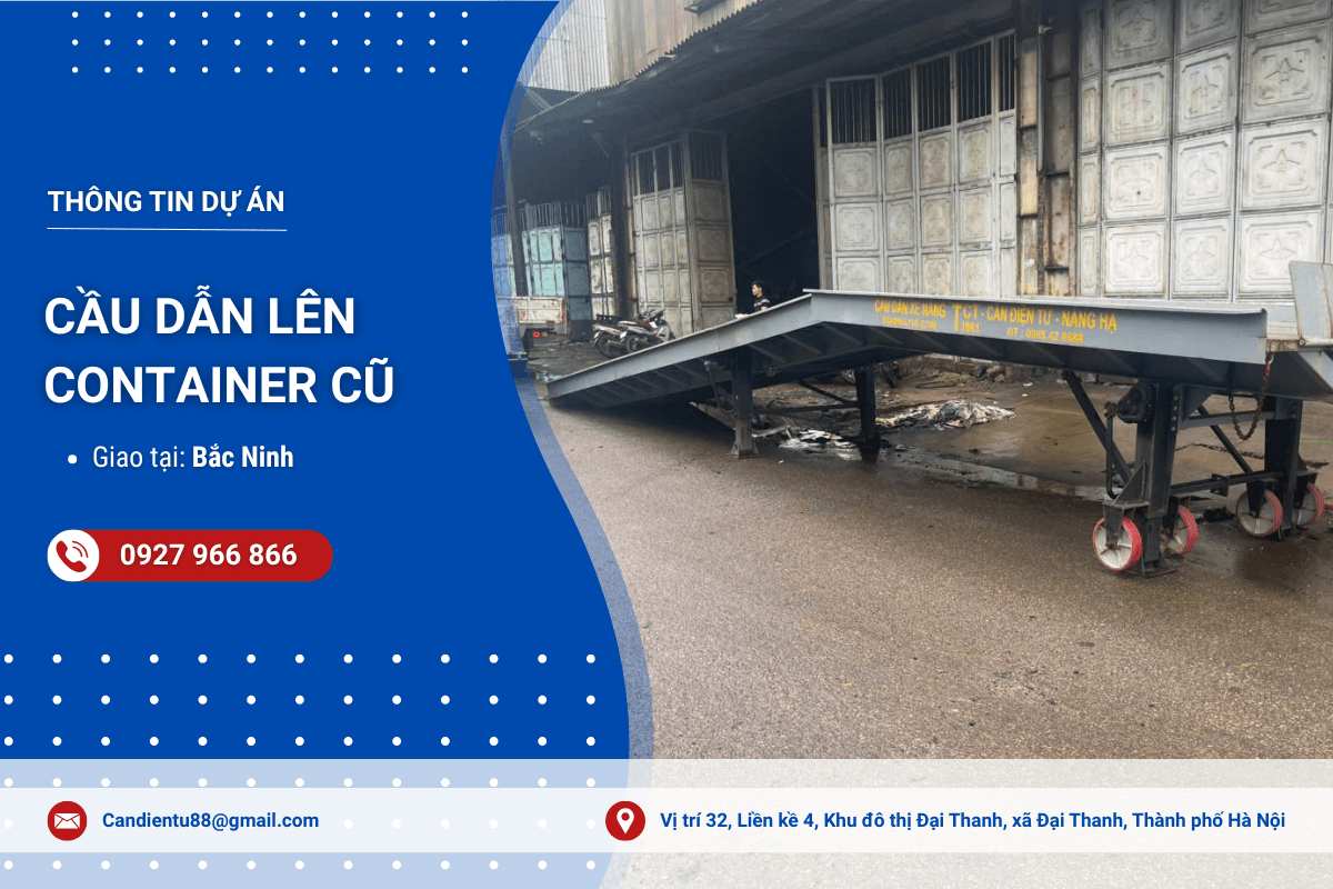 Cầu dẫn lên container cũ giao tại Bắc Ninh