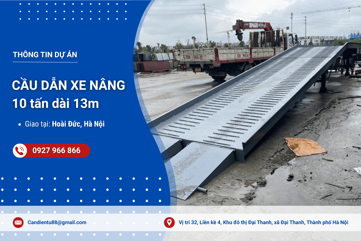 Hoàn thiện bàn giao cầu dẫn xe nâng tại Hà Nội