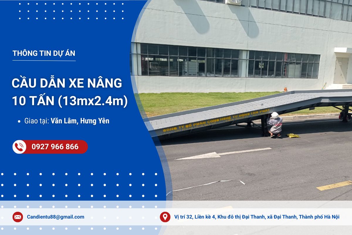 Bàn giao cầu container 10 tấn tại huyện Văn Lâm, Hưng Yên