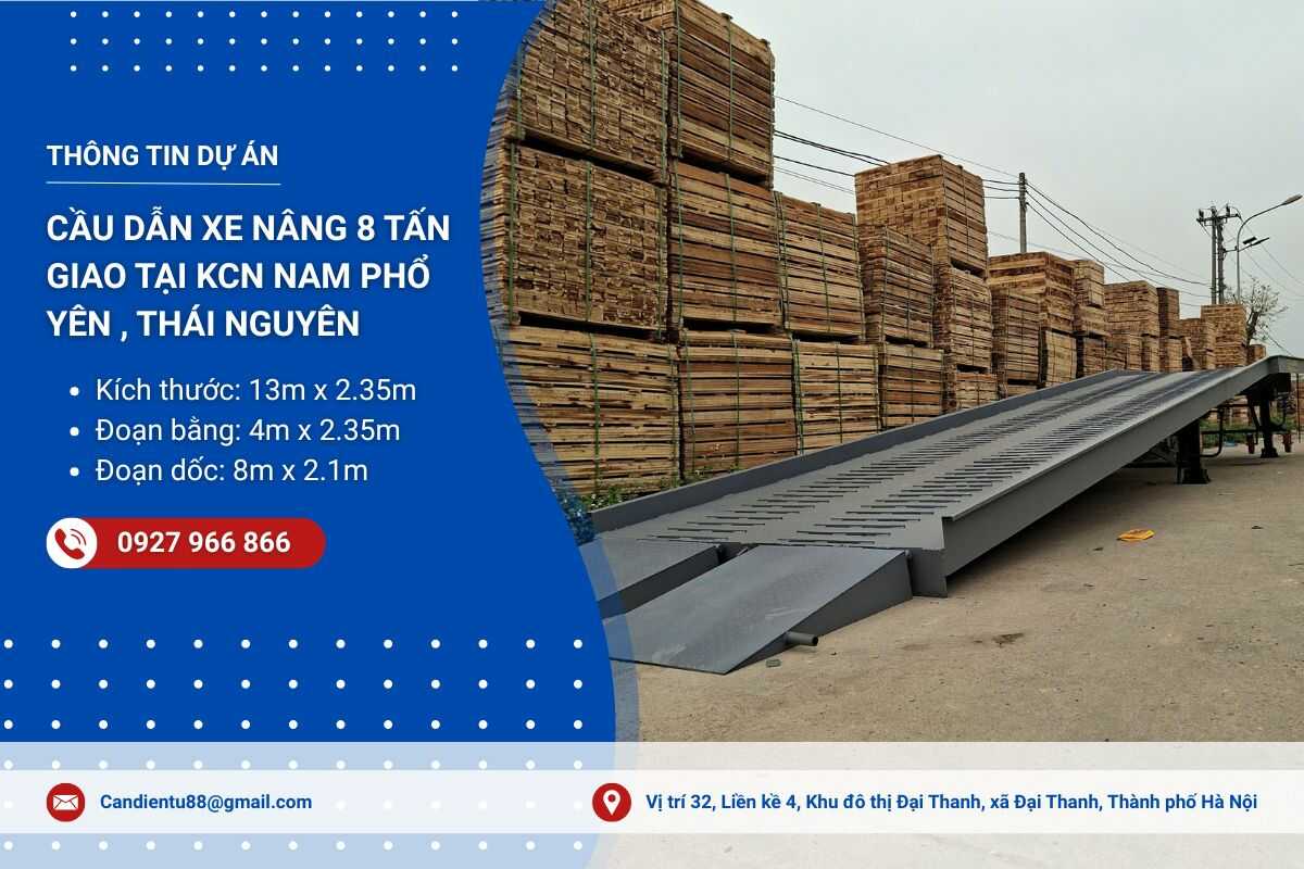 Tân Phát hoàn thành bàn giao cầu dẫn xe nâng tại Thái Nguyên