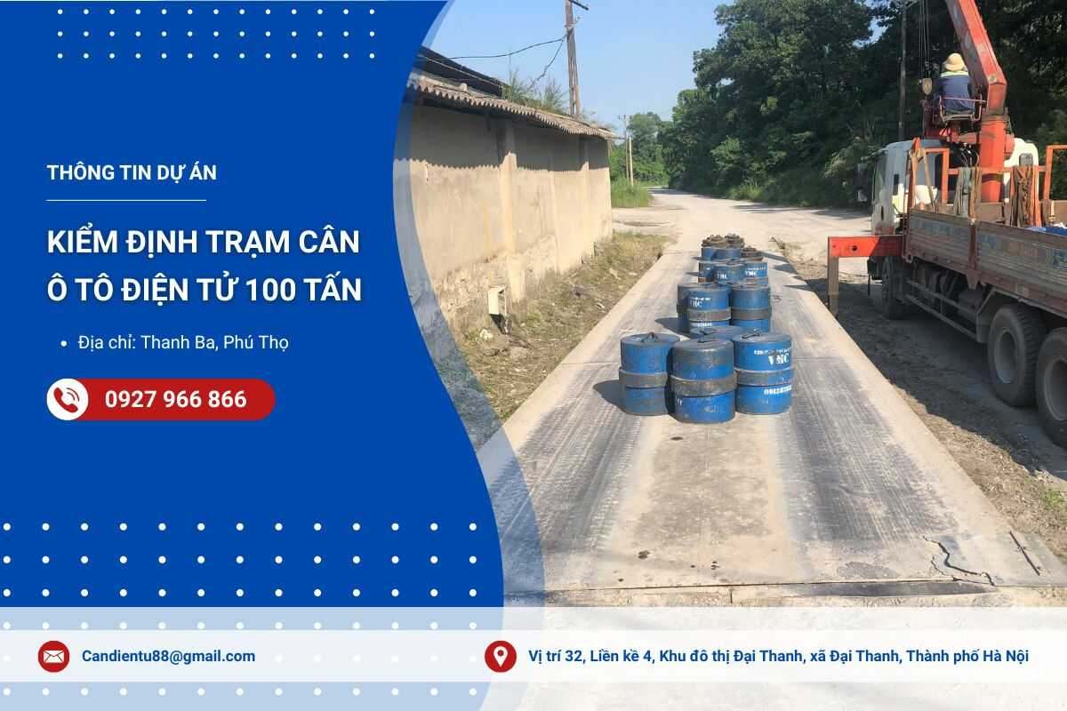 Kiểm định cân ô tô 100 tấn tại Phú Thọ