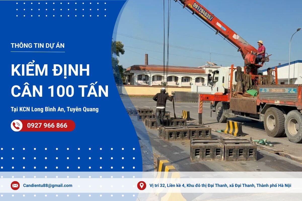 Dự án kiểm định trạm cân ô tô 100 tấn tại Tuyên Quang