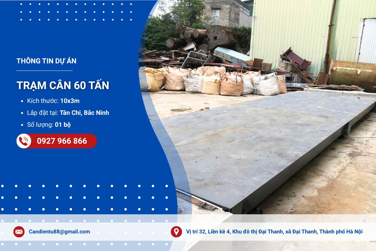 Trạm cân xe tải 60 tấn tại Bắc Ninh - Hoàn thành lắp đặt, vận hành chính thức