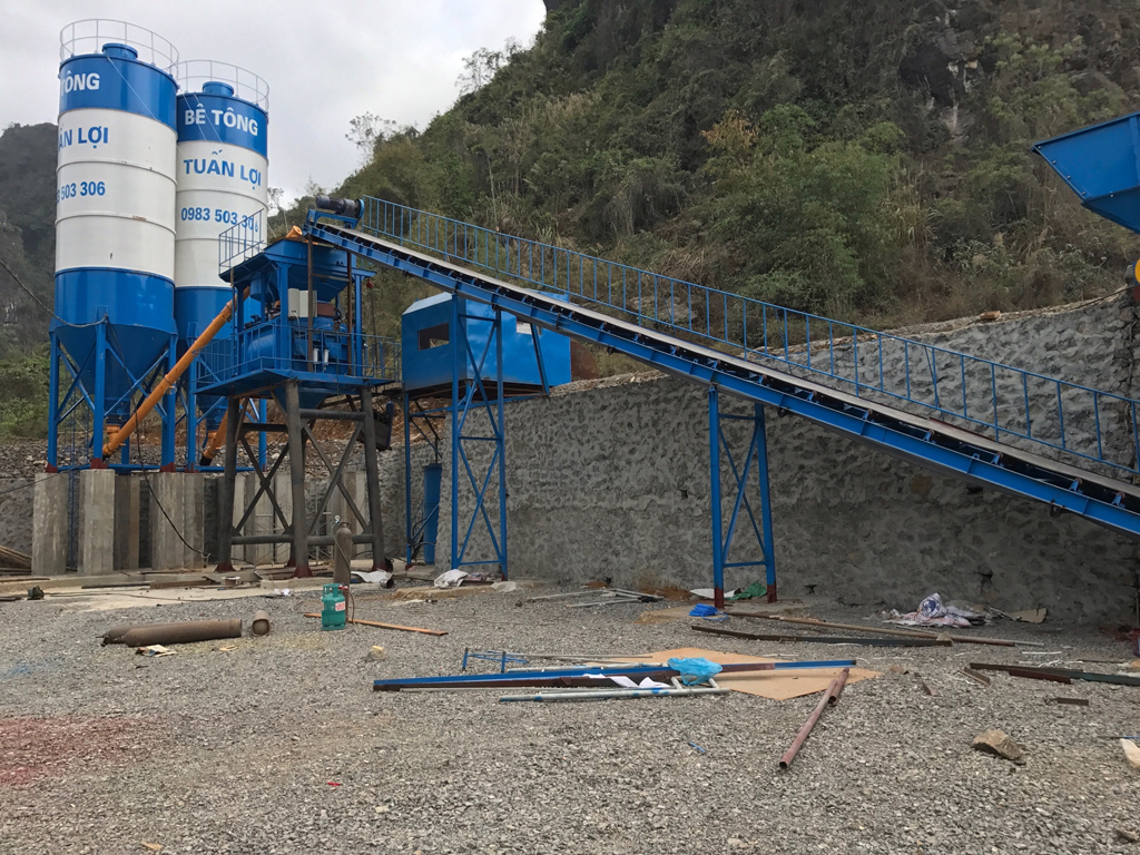 Dự án trạm lắp đặt trạm trộn bê tông tại Hòa Bình