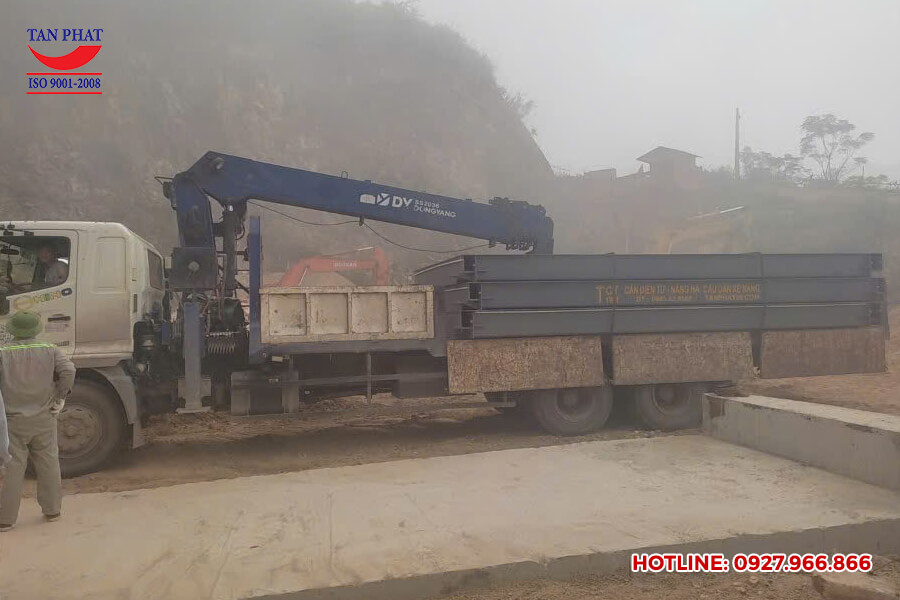 Lắp đặt cân ô tô 100 tấn tại Sơn La