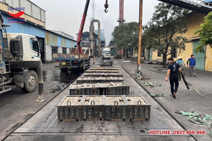 Trạm cân 60 tấn 12x3m kiểm định tại Kinh Môn, Hải Phòng