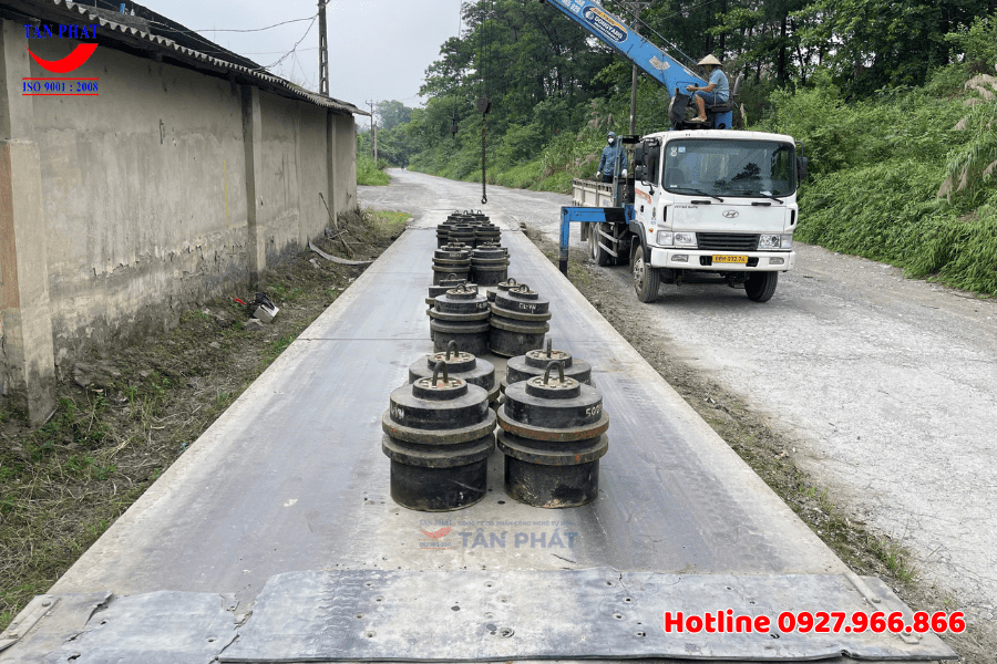 Kiểm định cân ô tô điện tử 120 tấn tại Thanh Ba, Phú thọ