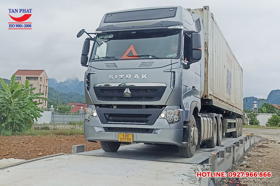 Cân điện tử 150 tấn lắp tại Cao Bằng