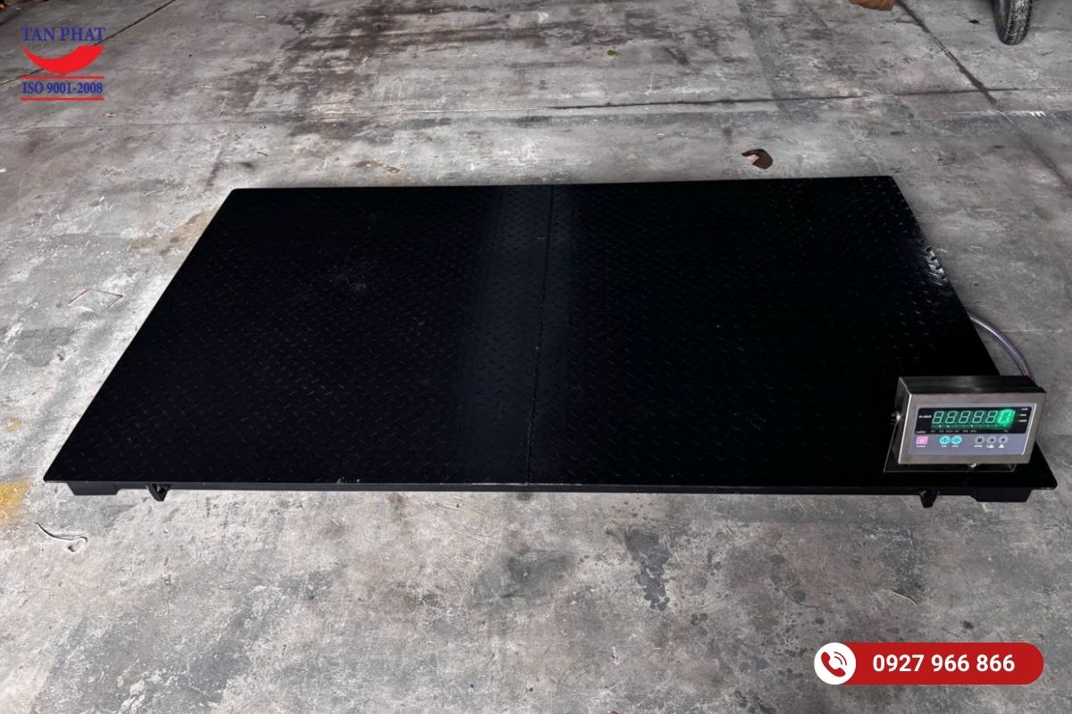 Bàn giao cân sàn 2mx1m2 đầu cân DI28SS 2 tấn tại Hà Nội