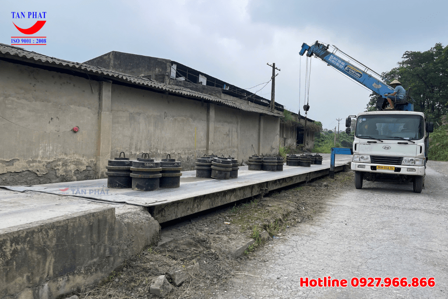 Kiểm định cân ô tô điện tử 120 tấn tại Thanh Ba, Phú thọ