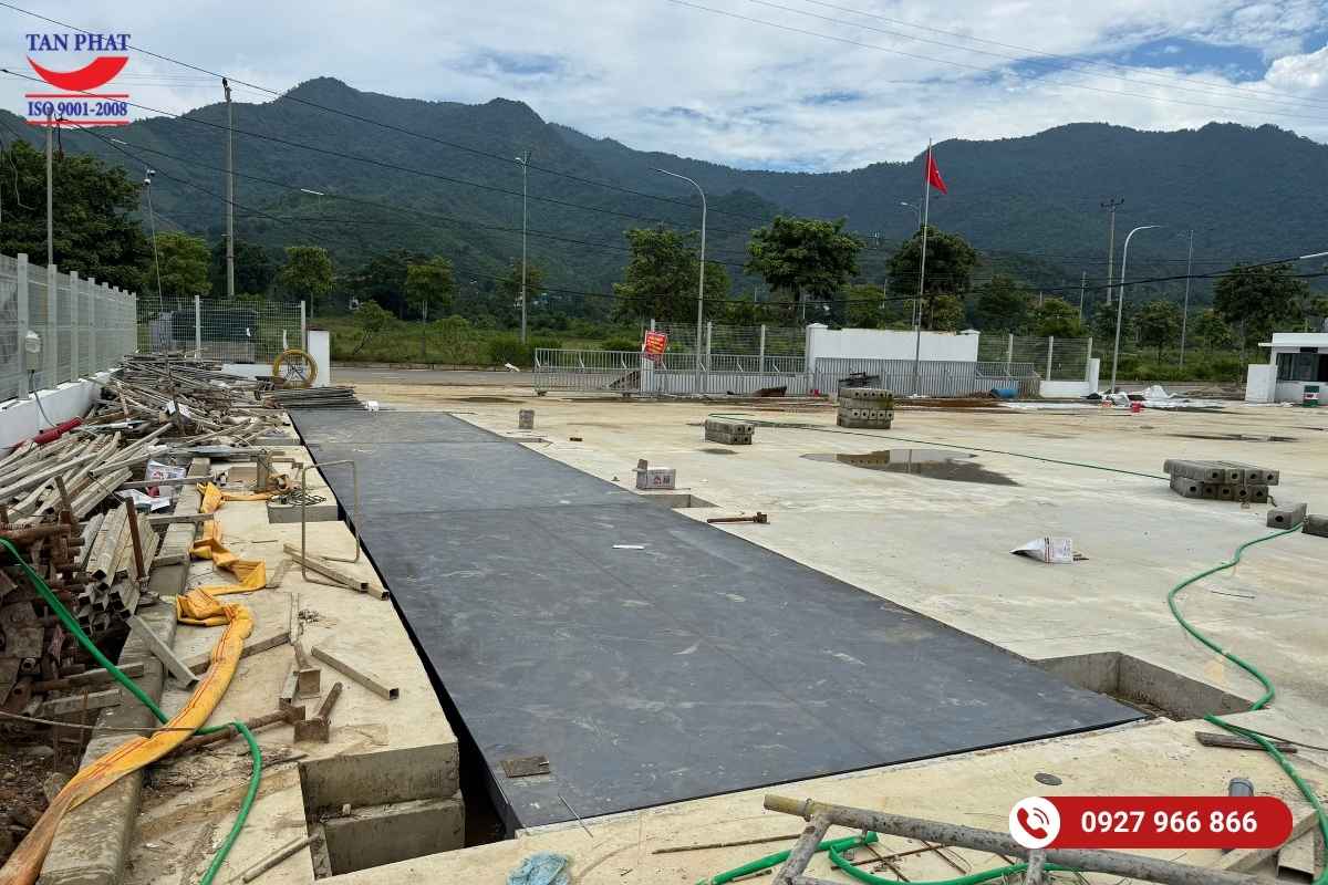 Lắp đặt cân ô tô điện tử 100 tấn tại Thịnh Minh, Phú Thọ