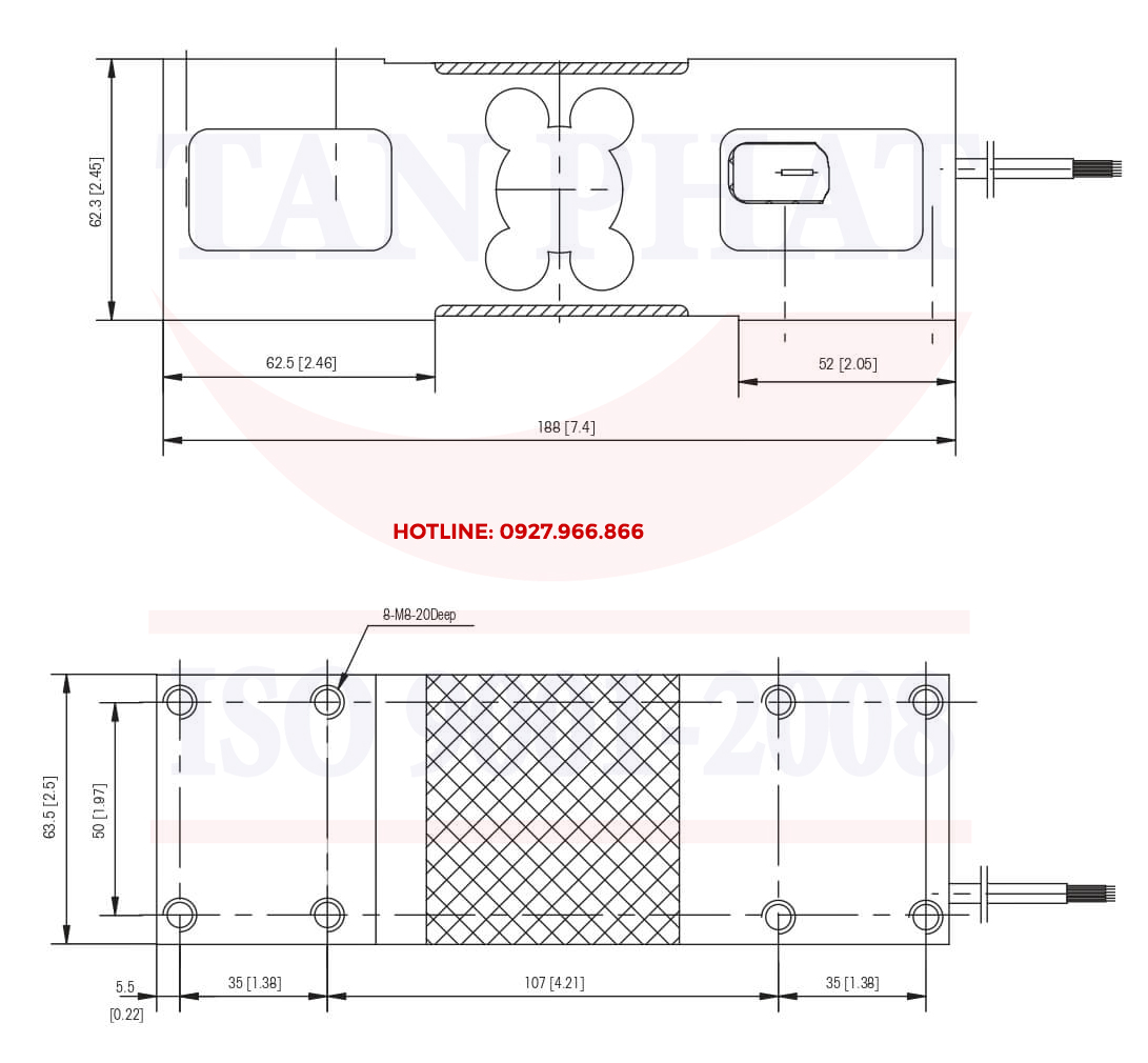 Bản vẽ cơ khí Loadcell MT1260  sản xuất chính hãng Mettler Toledo