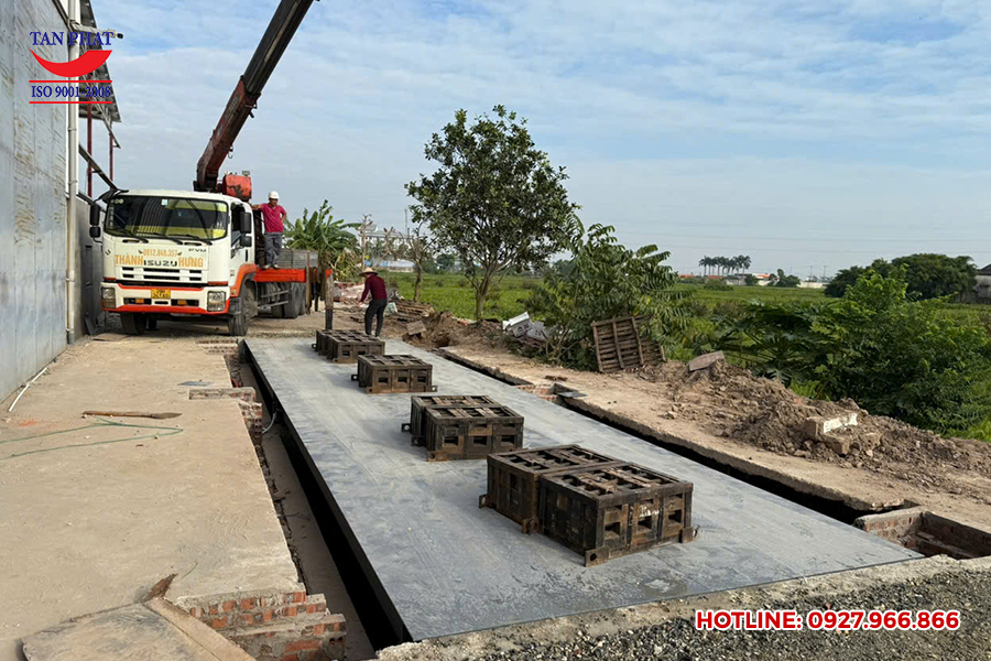 Cân điện tử 60 tấn tại Thái Bình