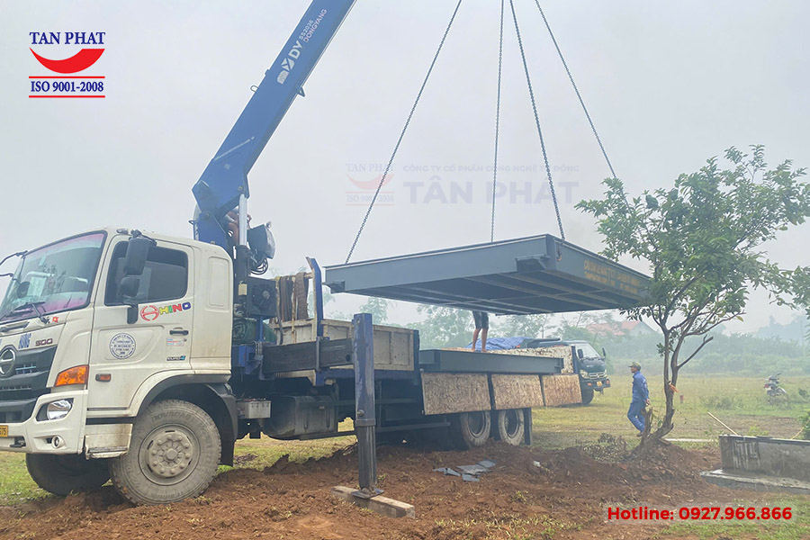 Cân điện tử 80 tấn (10x3m) lắp tại Tuyên Quang 