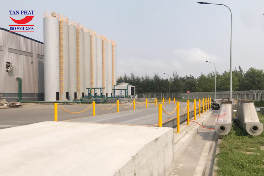 Trạm cân ô tô lắp đặt kiểu nổi.
