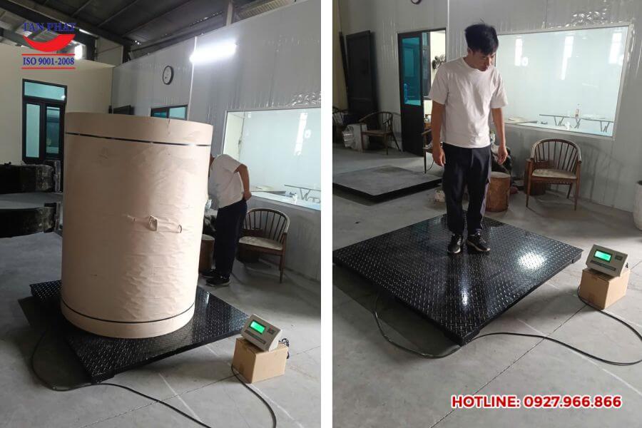 Bàn giao cân sàn điện tử 1 tấn tại Bắc Ninh