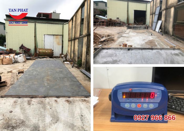 Quá trình lắp đặt trạm cân xe tải 60 tấn tại Bắc Ninh